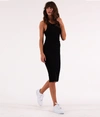 Pam & Gela Rib Tank Top Midi Dress In Black