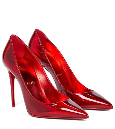Christian Louboutin So Kate 100 Patent Leather Pumps In Red