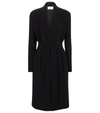 The Row Harri Belted Crepe Coat In Black