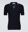 Orlebar Brown Horton Tipped-collar Merino-wool Polo Shirt In Blue