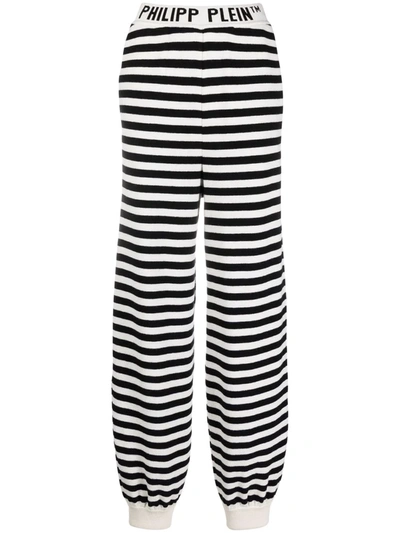 Philipp Plein Striped Knitted Trousers In Multi