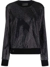 Philipp Plein Crystal-embellished Cotton Sweatshirt In Schwarz
