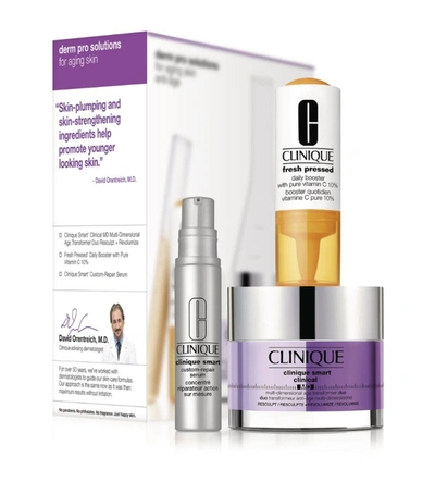 Clinique Derm Pro Solutions For Aging Skincare Gift Set In White