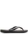 Havaianas Top Logo-embossed Flip Flops In Schwarz