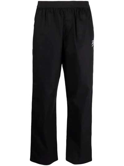 Karl Lagerfeld Embroidered Autograph Pyjama Bottoms In 999 Black