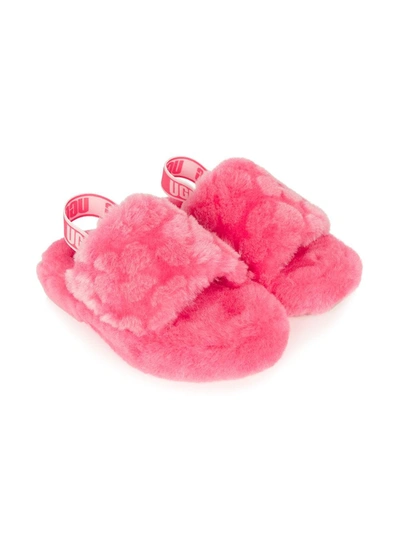 Ugg Kids' Fluff Yeah Slingback Sandals In Pink