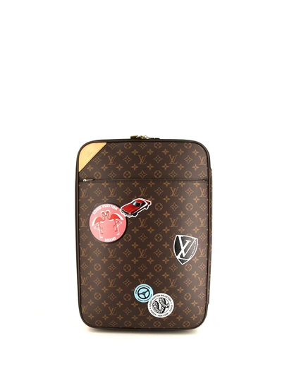 Pre-owned Louis Vuitton 2016  Pegase 55 Suitcase In Brown