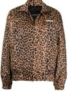 PUSHBUTTON LEOPARD-PRINT LONG-SLEEVED JACKET