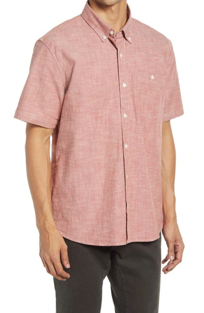 L.l.bean Comfort Stretch Chambray Button-down Shirt In Pale Sienna