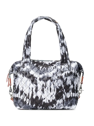 Mz Wallace Medium Sutton Metro Wave Tie-dye Shoulder Bag In Wave Tie Dye/silver