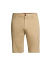 Hugo Slim-fit Chino Shorts In Stretch-cotton Gabardine In Beige