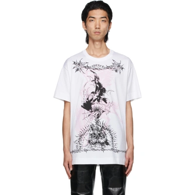 Givenchy Oversize Fit T-shirt With Gothic Prints In White