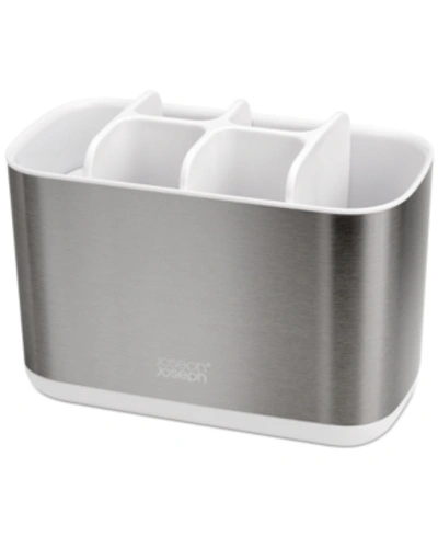 Joseph Joseph Easystore Steel Large Toothbrush Caddy In Silver