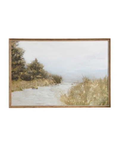 Martha Stewart Lake Walk Framed Gel Coated Canvas Art, 25.2" L X 37.2" W In Multi