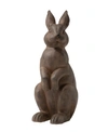 Glitzhome Standing Rabbit Statue In Brown