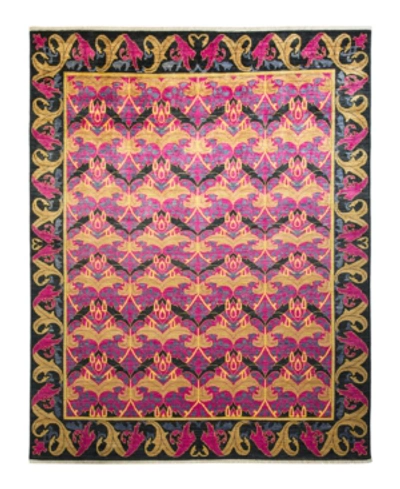 Adorn Hand Woven Rugs Arts And Crafts M1686 7'10" X 10'3" Area Rug In Black