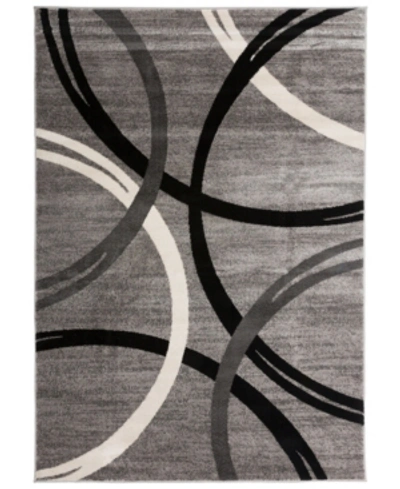 Main Street Rugs Alba Alb377 6'6" X 9' Area Rug In Gray