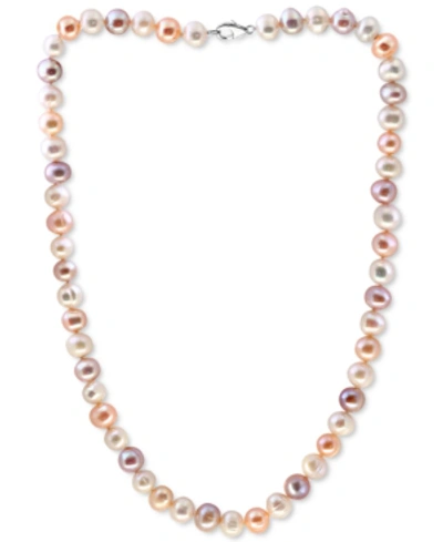 Effy Collection Effy White Cultured Freshwater Pearl (7 Mm) 18" Statement Necklace (also In Gray, Pink, & Multicolor