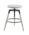 Ink+ivy Frazier Adjustable Counter And Barstool In Reclaimed White