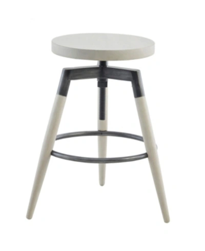 Ink+ivy Frazier Adjustable Counter And Barstool In Reclaimed White