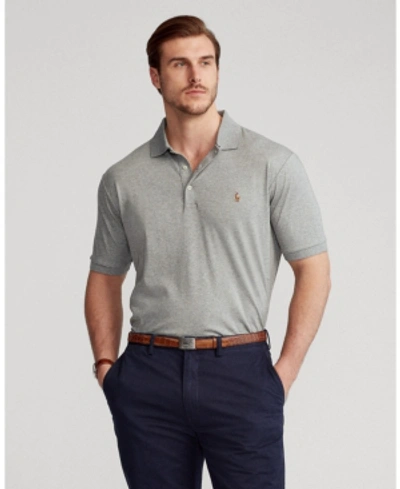 Polo Ralph Lauren Men's Big & Tall Classic Fit Soft Cotton Polo In Steel Heather