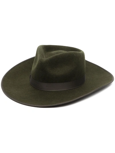 Lack Of Color Forest Rancher Wool Fedora In Green
