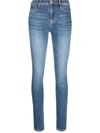 Philipp Plein Super-high Waisted Skinny Jeans In Blue