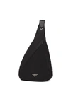 PRADA RE-NYLON LOGO-PLAQUE BACKPACK