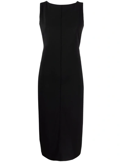 Patrizia Pepe Essential Chain Midi Sheath Dress In Black