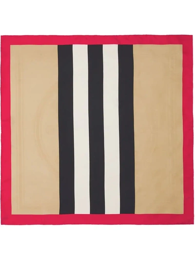 Burberry Icon Stripe 印花围巾 In Archive Beige