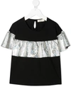 Andorine Teen Embellished Short-sleeved T-shirt In Black