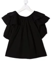 ANDORINE TEEN RUFFLE SHORT-SLEEVE BLOUSE