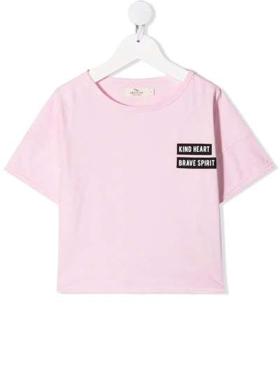 Andorine Teen Logo Crew-neck T-shirt In Pink