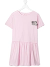 Andorine Teen Pleated Skirt T-shirt Dress In Pink