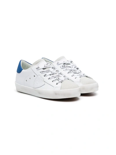 Philippe Model Teen Logo-print Lace-up Trainers In White