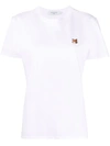 Maison Kitsuné Fox Head Patch Regular Tee Shirt In White