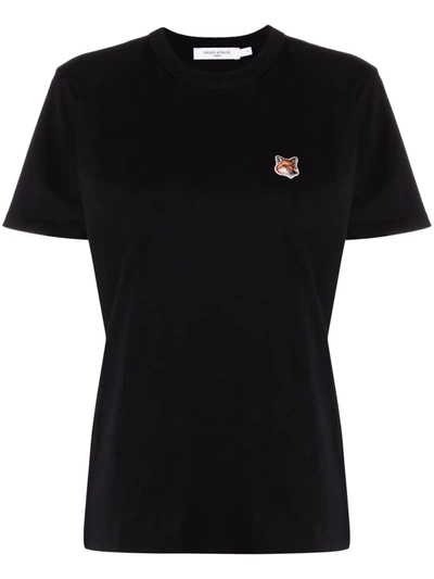 MAISON KITSUNÉ FOX-APPLIQUÉ COTTON T-SHIRT