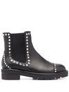 STUART WEITZMAN FRANKIE LIFT STUDS ANKLE BOOTS