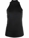 Givenchy Open Back Knit Top In Black
