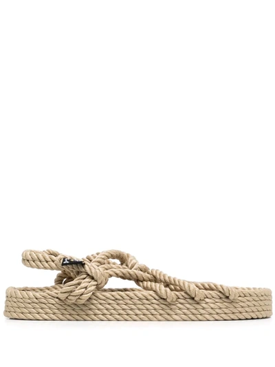 Nomadic State Of Mind Strappy Woven Sandals In Neutrals