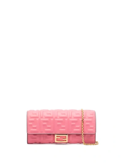 Fendi Baguette Continental Wallet In Pink