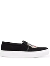 Kenzo K-skate Tiger Slip On Sneakers In Black
