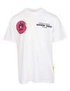 BARROW WHITE T-SHIRT WITH DONUTS LOGO PRINT,029135 002