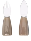 BRUNELLO CUCINELLI STAINLESS STEEL CHEESE CUTLERY (SET OF 2)