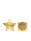 GUCCI 18KT YELLOW GOLD STAR AND INTERLOCKING G STUD EARRINGS