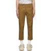 VISVIM BROWN HIGH WATER CHINO TROUSERS