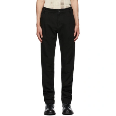 Ann Demeulemeester Black Cotton & Linen Straight-leg Trousers