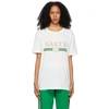 Gucci White Oversized Logo T-shirt In 9234 Natura