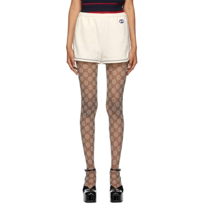 Gucci Cream Jersey Shorts, Shorts, Natural