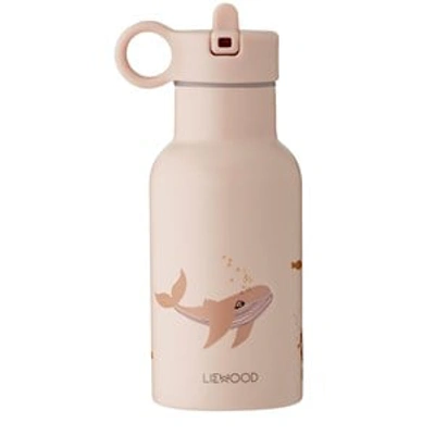 Liewood Sea Creature/rose Anker Water Bottle In Pink